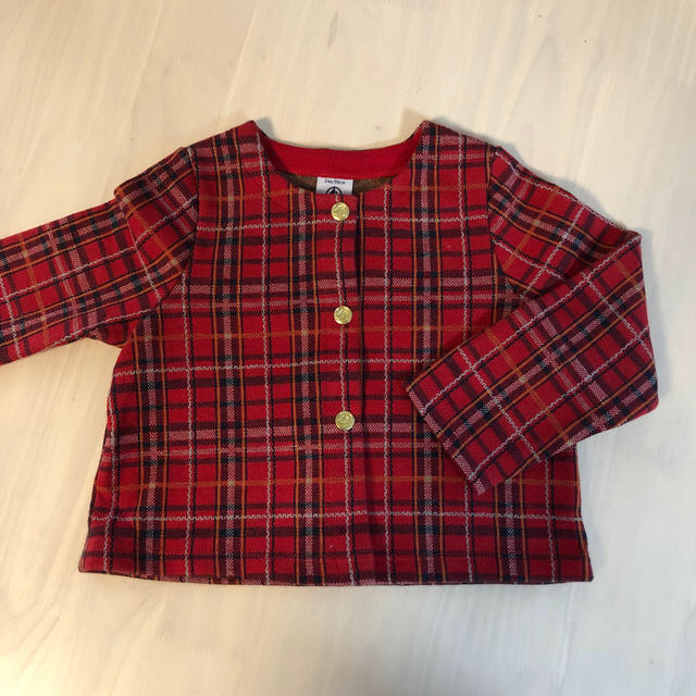 PETIT BATEAU(プチバトー)の専用です)プチバトー　タータンチェックカーディガン キッズ/ベビー/マタニティのベビー服(~85cm)(カーディガン/ボレロ)の商品写真