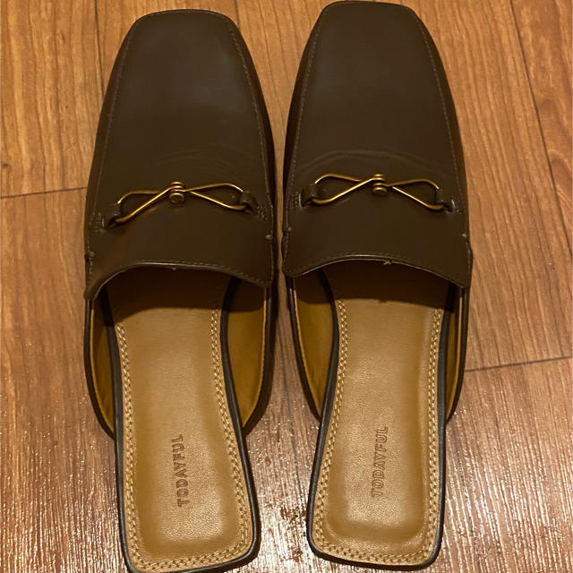 TODAYFUL 20秋　シューズ Leather Slide Loafers