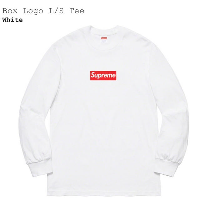 トップスsupreme box logo L/S tee Sサイズ