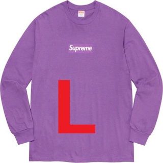 L Box Logo L/S Tee Purple(Tシャツ/カットソー(七分/長袖))