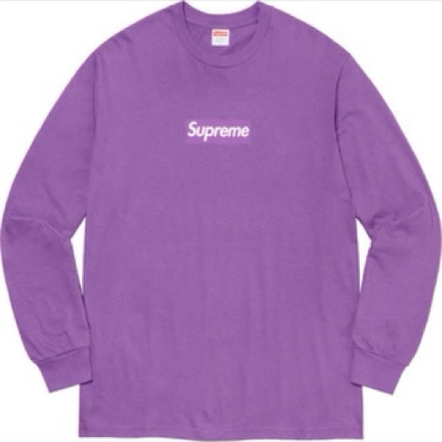 Supreme(シュプリーム)のLサイズ　Box Logo L/S Tee Purple レディースのトップス(Tシャツ(長袖/七分))の商品写真