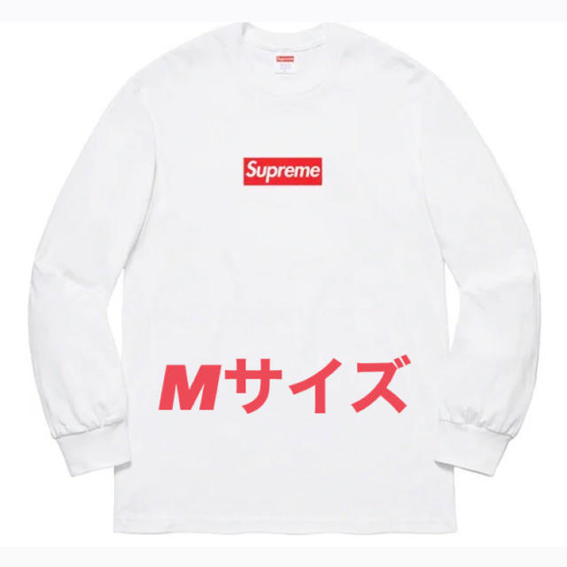 Mサイズ】Supreme Box Logo L/S Tee White - Tシャツ/カットソー(七分