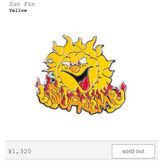 シュプリーム(Supreme)のSupreme Sun pin(バッジ/ピンバッジ)