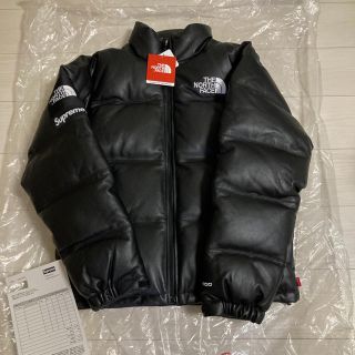 シュプリーム(Supreme)のSサイズ　supreme × TNF Leather Nuptse(ダウンジャケット)