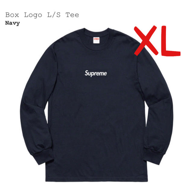 BOXロゴSupreme Box Logo L/S Tee Navy XL