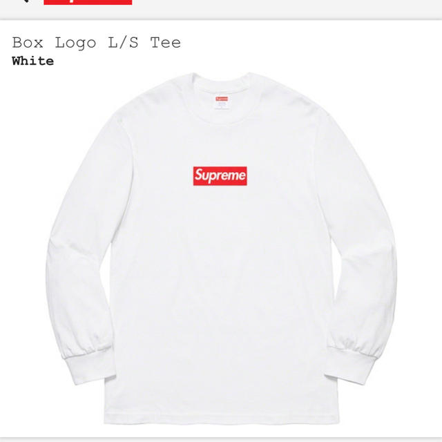 supreme Box Logo L/S Tee white 白 XL