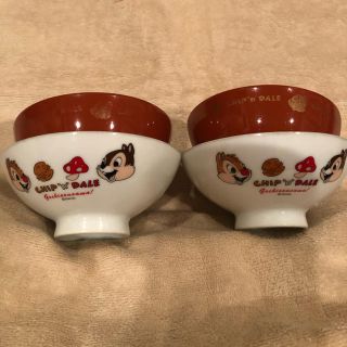 ディズニー(Disney)のチップとデール 茶碗＆汁椀 2個セット(プレート/茶碗)