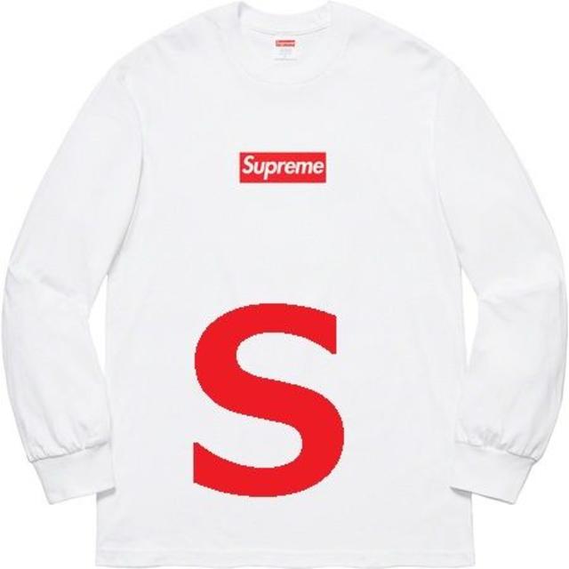 S Box Logo L/S Tee White