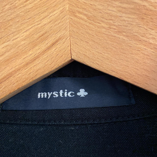 mystic(ミスティック)の【値下げ】ミスティック トレンチコート ステンカラーコート 黒 レディースのジャケット/アウター(トレンチコート)の商品写真