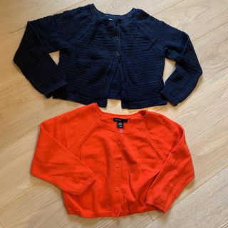 ベビーギャップ(babyGAP)の☆gap 2枚　ネイビー(100cm)＆オレンジ(18-24months)(カーディガン)