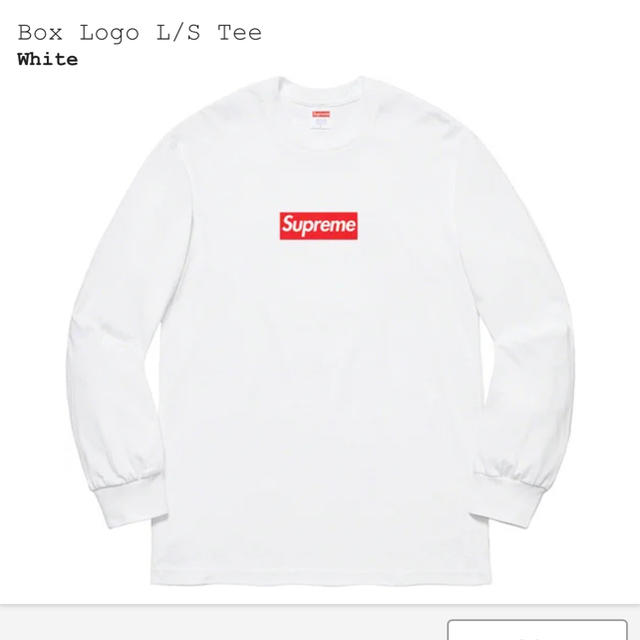Box Logo L/S Tee COLOR/STYLE White S Tシャツ/カットソー(七分/長袖)