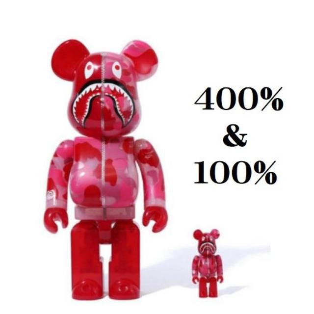 オリジナル MEDICOM TOY - BE@RBRICK CLEAR ABC CAMO SHARK 400% 100 ...