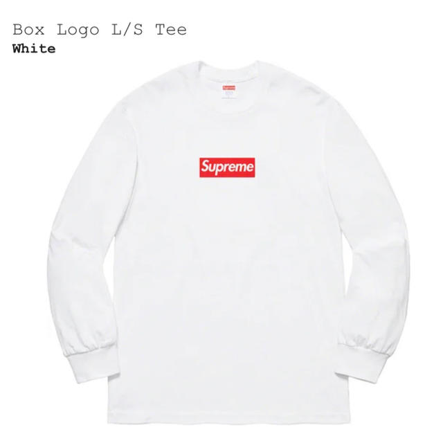 supreme Box Logo L/S Tee White Mサイズ