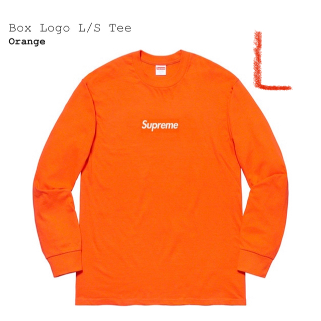 supreme boxlogo オレンジ　L