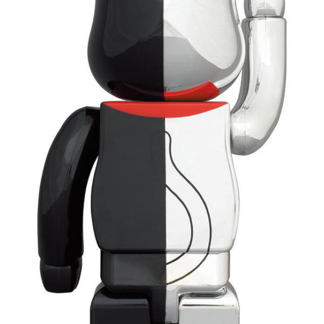 MEDICOM TOY(メディコムトイ)のBE@RBRICK 招き猫 銀×黒 1000％ ハンドメイドのおもちゃ(フィギュア)の商品写真