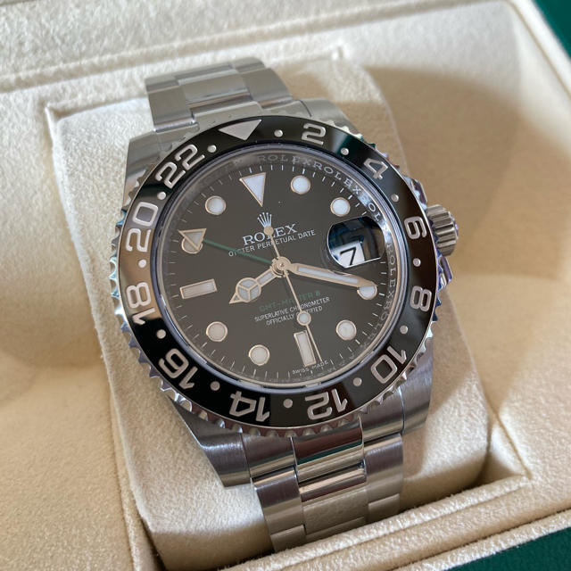 【 大感謝セール】 ROLEX - ROLEX GMTマスターⅡ 116710LN  ロレックス 鏡面バックル 腕時計(アナログ)