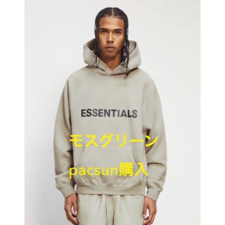 フィアオブゴッド(FEAR OF GOD)の新品 ESSENTIALS パーカー 2020年最新作 Mサイズ fog モス(パーカー)