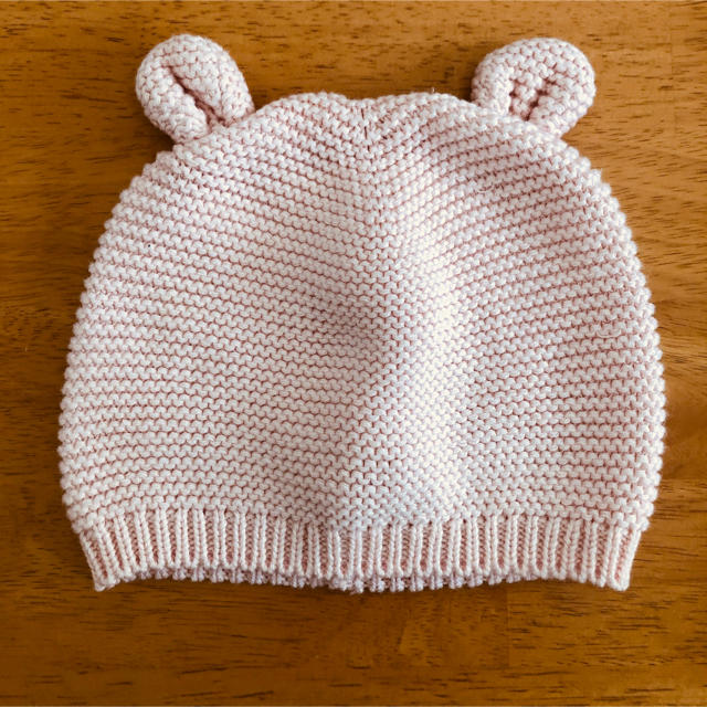babyGAP(ベビーギャップ)のbaby GAP ニット帽　ピンク　46センチ キッズ/ベビー/マタニティのこども用ファッション小物(帽子)の商品写真
