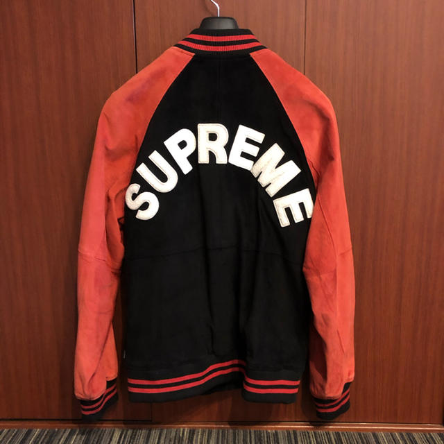Supreme suede varsity jacket