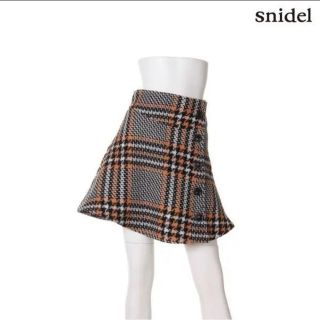 スナイデル(SNIDEL)の【年内限定出品】 snidel ウールチェックミニフレアスカート(ミニスカート)