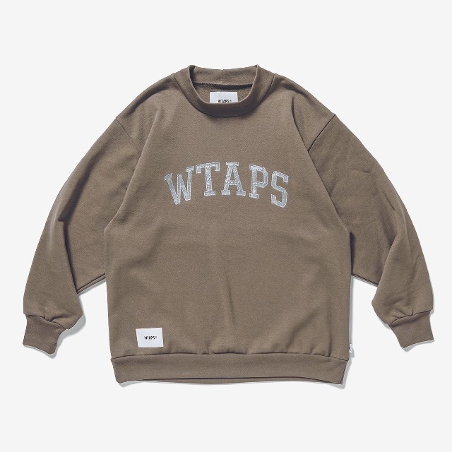 M ベージュ WTAPS COLLEGE MOCK NECK COPO 新品