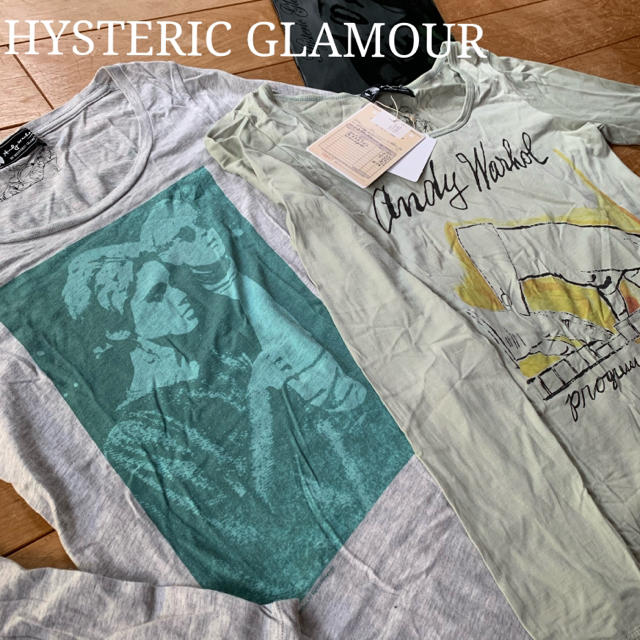 HYSTERIC GLAMOUR(ヒステリックグラマー)のHYS*アンディウォーホル*ロンT*2枚set*美品 レディースのトップス(Tシャツ(長袖/七分))の商品写真