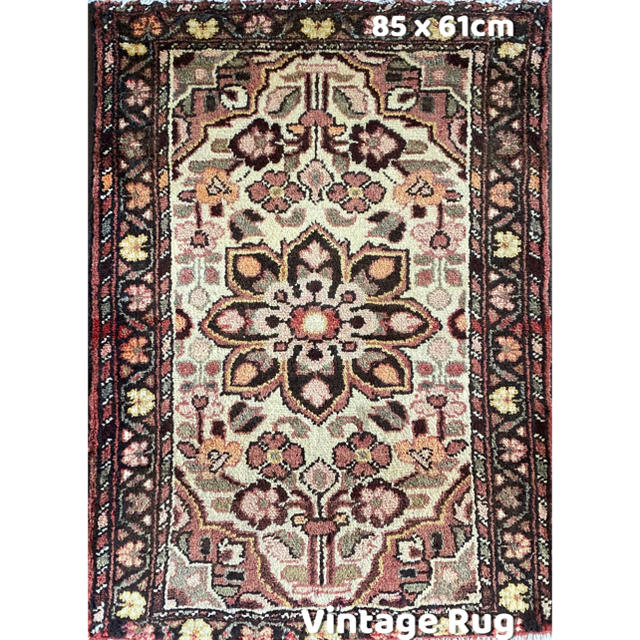 ヴィンテージ ルードバー産 ペルシャ絨毯 85×61cm