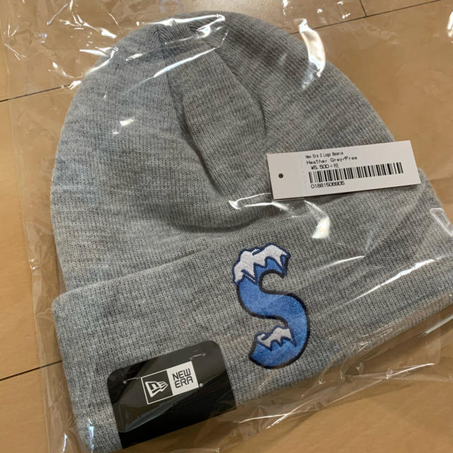 カラーグレーsupreme new era s logo beanie シュプリーム ニット