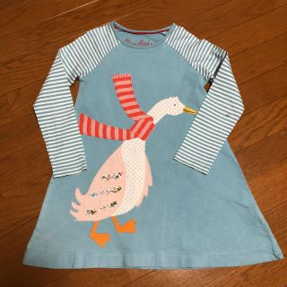 ボーデン(Boden)の訳あり　Mini Boden アップリケワンピース　Goose 5-6y (ワンピース)