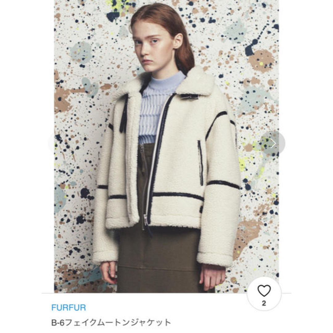 fur fur(ファーファー)の新品♡FURFUR B-6 フェイクムートンジャケット コート  レディースのジャケット/アウター(ムートンコート)の商品写真