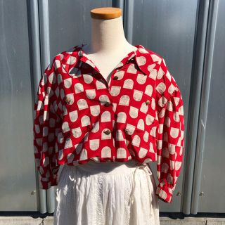 ロキエ(Lochie)のused レトロシャツ RED(シャツ/ブラウス(長袖/七分))