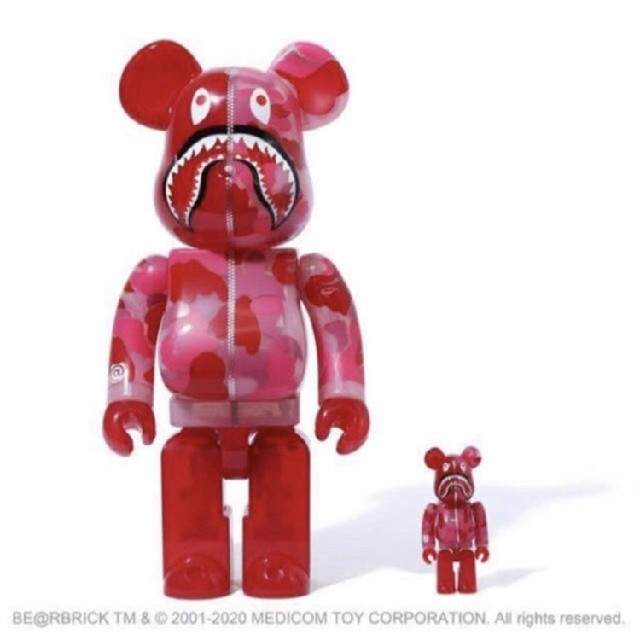 BE@RBRICK CLEAR ABC CAMO SHARK 100%&400%