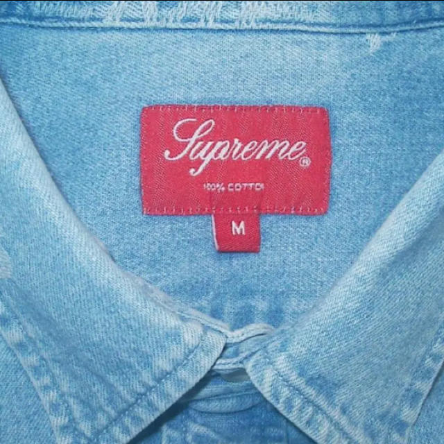 サイズM 17fw Supreme Jacquard Denim Shirt 2