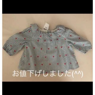 ベビーギャップ(babyGAP)の【新品】ベビーギャップ ハート模様 ブラウス トップス(シャツ/カットソー)