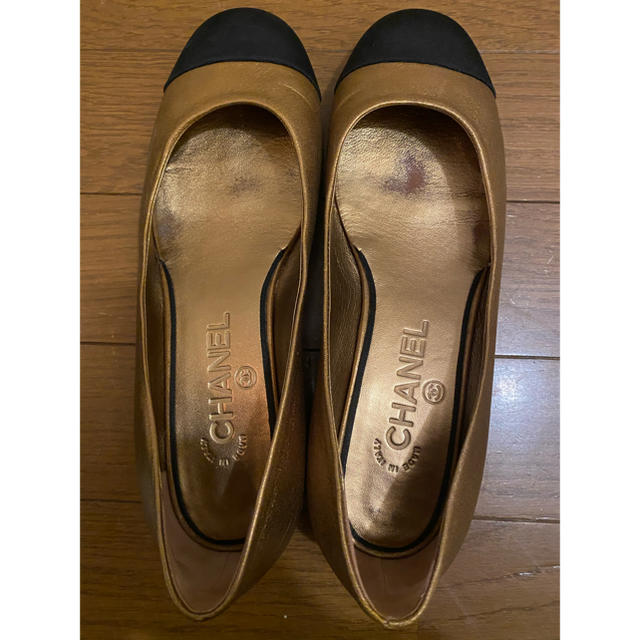 CHANEL シャネル 37.5 バレエシューズ ヴィンテージ-