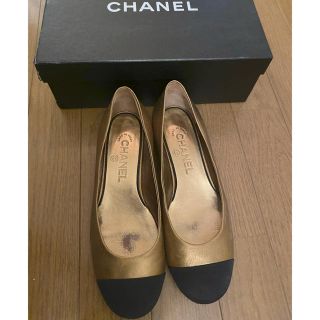 シャネル(CHANEL)のシャネル　37.5 パンプス　フラットシューズ(バレエシューズ)