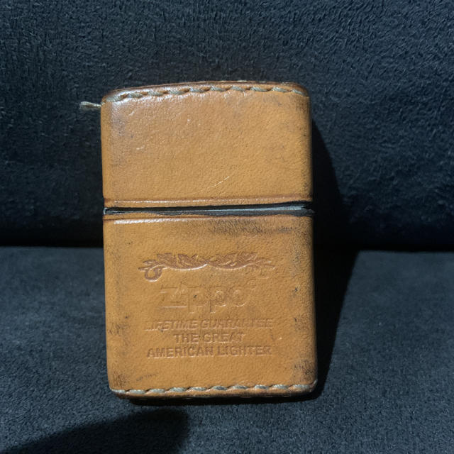 ZIPPO(ジッポー)のレザー zippo 茶革 本革 アウターケース 希少モデル メンズのファッション小物(タバコグッズ)の商品写真