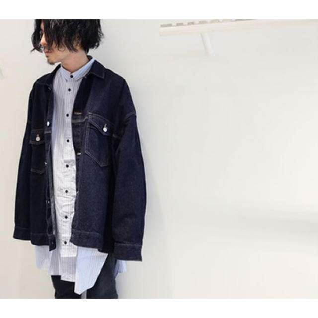 Gジャン/デニムジャケットjieda 18ss ワイドショートデニムジャケット