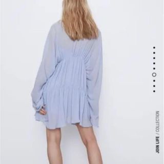 ザラ(ZARA)のZARA ドレープ入りワンピース(ミニワンピース)