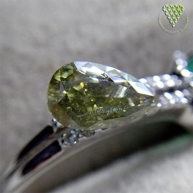 0.558 ct F.DK.GY‐Y.GREEN 天然 グリーン ダイヤモンド