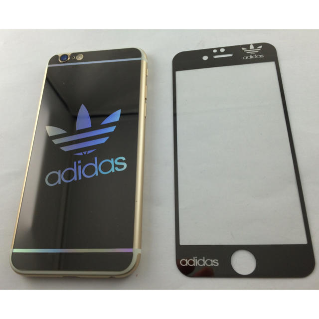 adidas(アディダス)の海外限定アディダスアイフォン強化ガラス スマホ/家電/カメラのスマホアクセサリー(保護フィルム)の商品写真