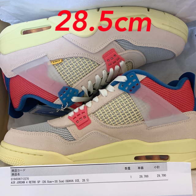 【28.5cm】UNION JORDAN 4 正規品