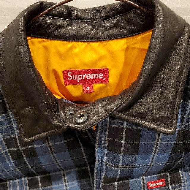 Supreme - supreme leather collar puffy jacketの通販 by 柴 Supreme - supreme leather collar puffy jacketの通販 by 柴