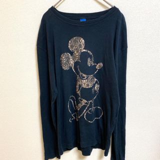 ディズニー(Disney)のDisney mickey ロンT ミッキー　デカロゴ　レア　(Tシャツ/カットソー(七分/長袖))