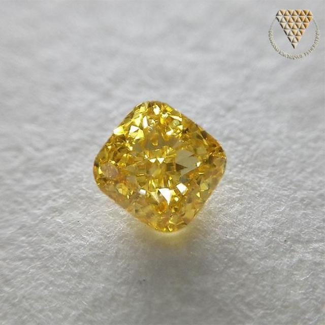 0.311 ct F.V.Or.Yellow VS2 天然 イエロー ダイヤ レディースのアクセサリー(リング(指輪))の商品写真