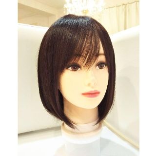レミー人毛100%✨Ｉ型シルクスキン総手植え地肌✨吉岡里帆❣️艶髪！ミディアム✨(ショートストレート)