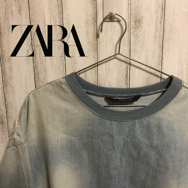 ZARA(ザラ)の【ZARA MAN】スウェット　ダメージデニム　オーバーサイズ メンズのトップス(スウェット)の商品写真