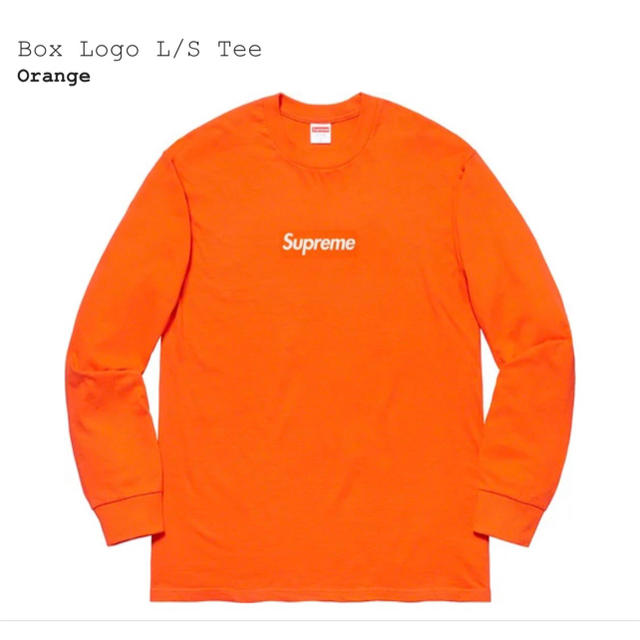 Supreme Box Logo L/S Tee サイズLオレンジ - Tシャツ/カットソー(七分 ...