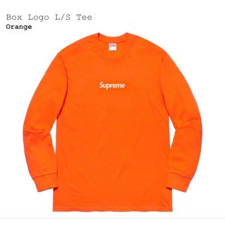 シュプリーム(Supreme)のSupreme Box Logo L/S Tee サイズLオレンジ(Tシャツ/カットソー(七分/長袖))