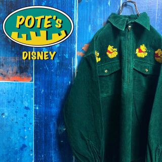 ディズニー(Disney)のみうぉる様専用【ディズニー】くまのプーさんキャラ刺繍コーデュロイシャツ&シャツ(シャツ)